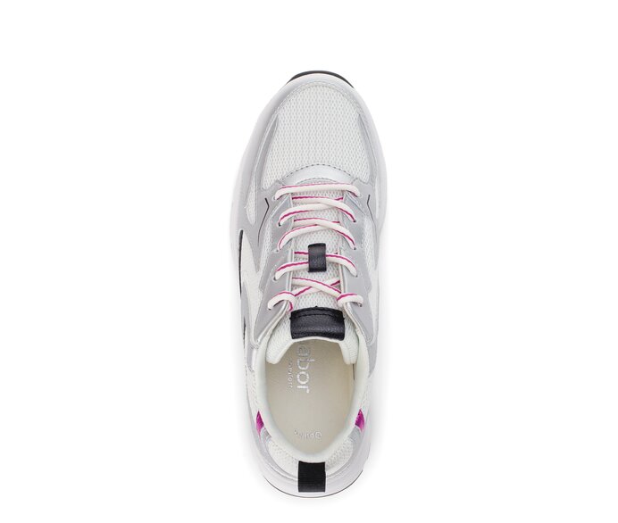 Gabor Sneaker Low Silber - Materialmix Leder/Lederimitat