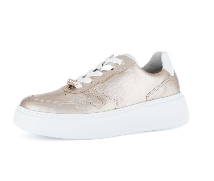 Gabor Sneaker Low Gold - Materialmix Leder