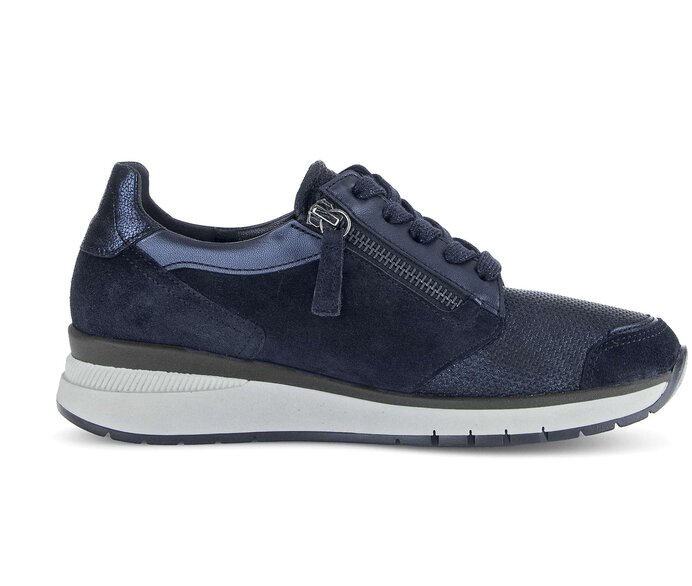 Gabor Sneaker Low Blau - Materialmix Leder/Lederimitat