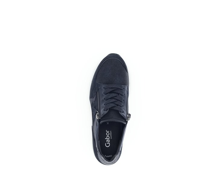 Gabor Sneaker Low Blau - Materialmix Leder/Lederimitat