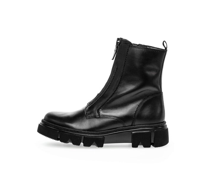 Gabor Sportliche Stiefelette Schwarz - Glattleder