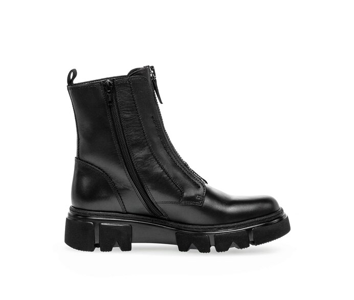 Gabor Sportliche Stiefelette Schwarz - Glattleder