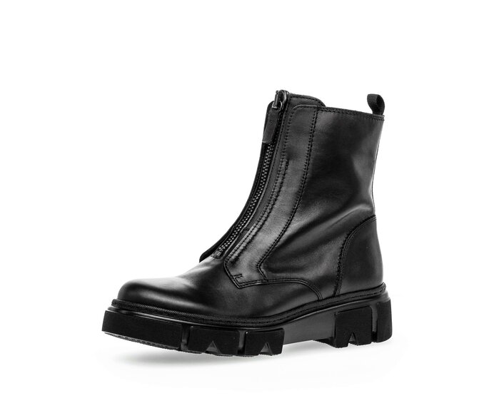 Gabor Sportliche Stiefelette Schwarz - Glattleder