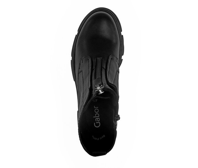 Gabor Sportliche Stiefelette Schwarz - Glattleder