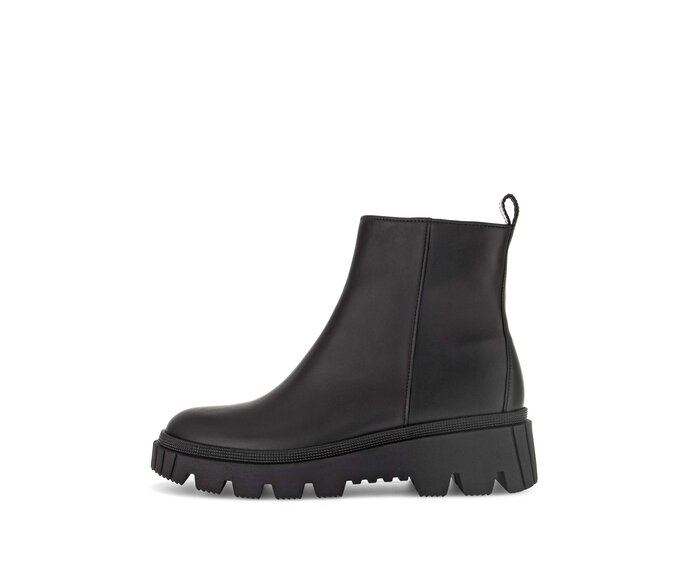 Gabor Plateau Stiefelette Schwarz - Glattleder