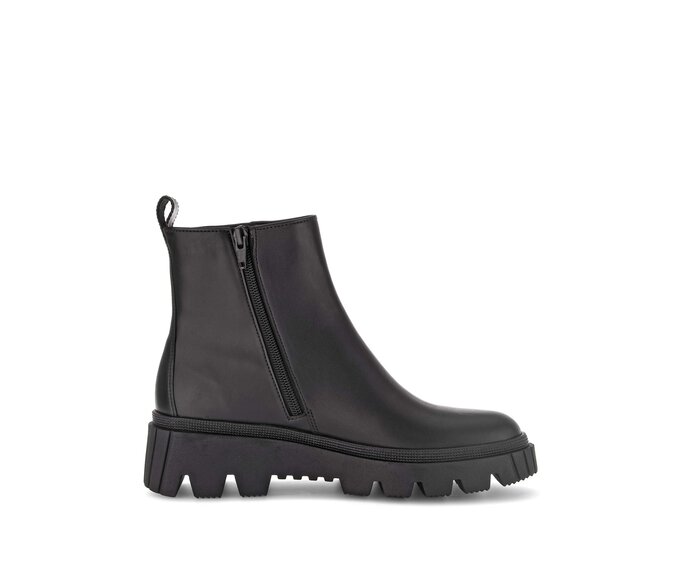 Gabor Plateau Stiefelette Schwarz - Glattleder