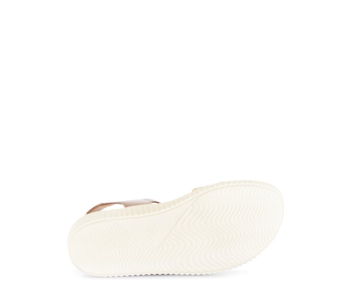 Gabor Plateau Sandale Beige - Materialmix Leder