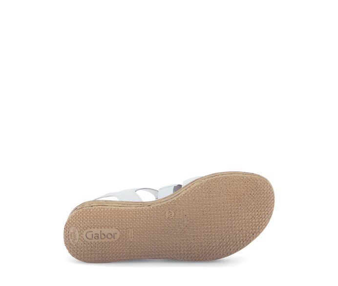 Gabor Plateau Sandale Creme - Glattleder