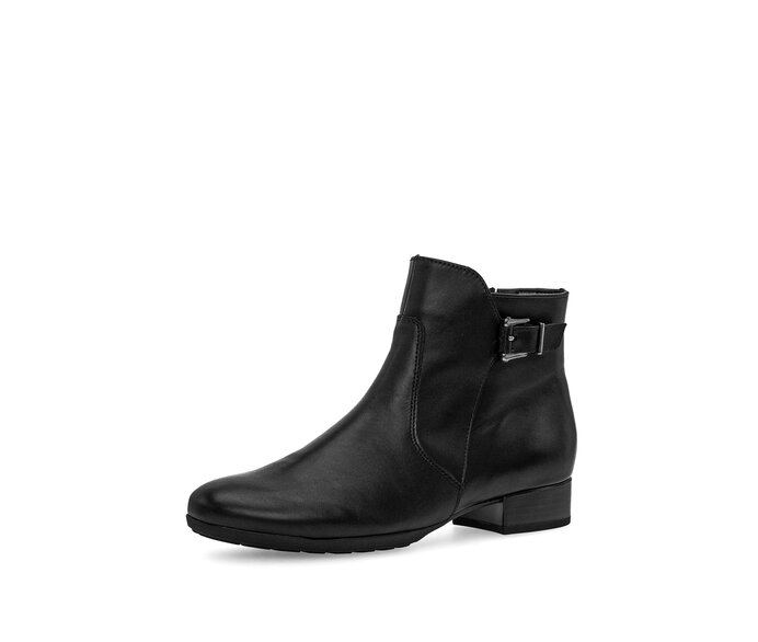 Gabor Sportliche Stiefelette Schwarz - Glattleder