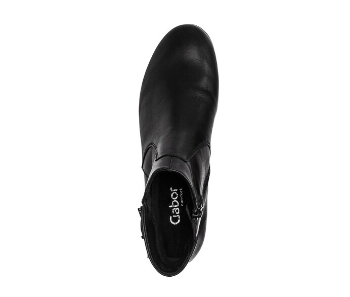 Gabor Sportliche Stiefelette Schwarz - Glattleder