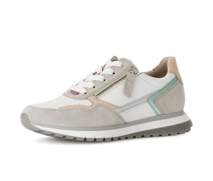 Gabor Sneaker Low Beige - Materialmix Leder