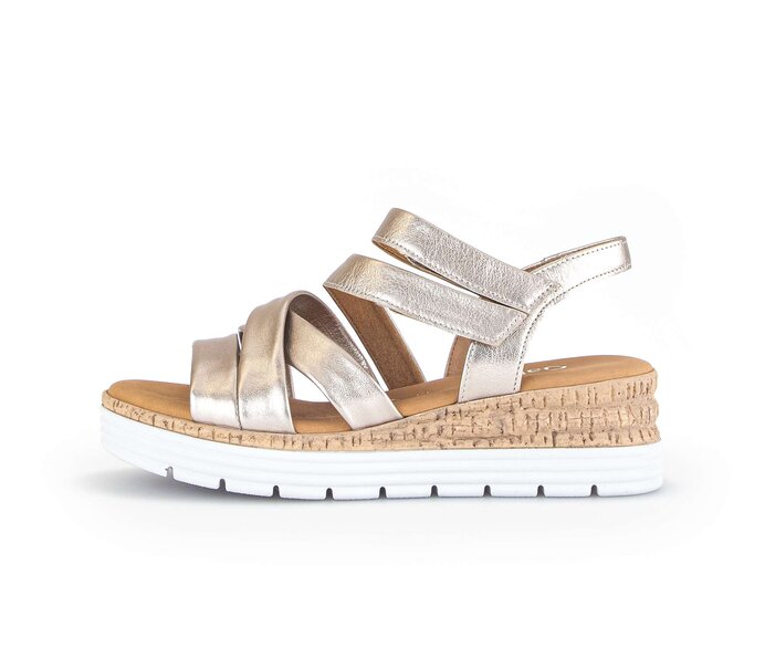 Gabor Keilsandalette Gold - Effektleder