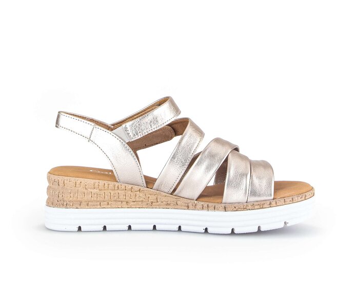Gabor Keilsandalette Gold - Effektleder