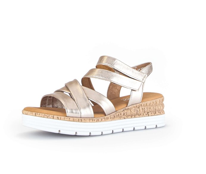 Gabor Keilsandalette Gold - Effektleder