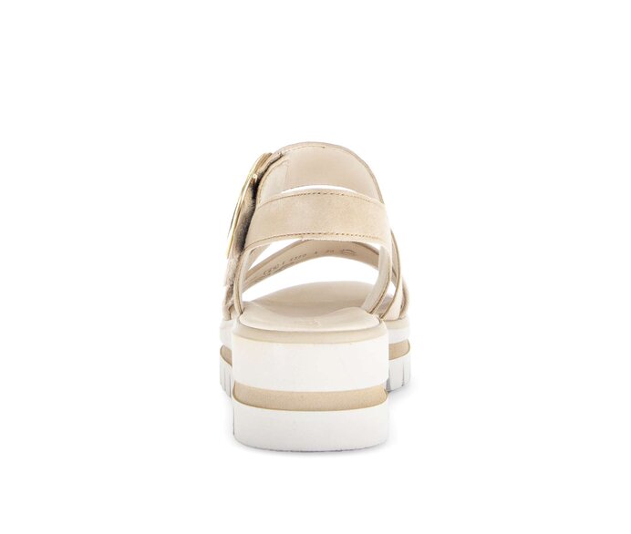 Gabor Plateau Sandale Beige - Rauleder