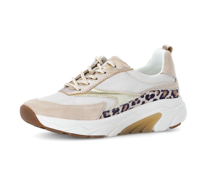 Gabor Sneaker Low Beige - Materialmix Leder/Lederimitat