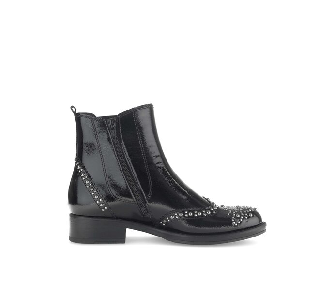 Gabor Chelsea Boot Schwarz - Lackleder