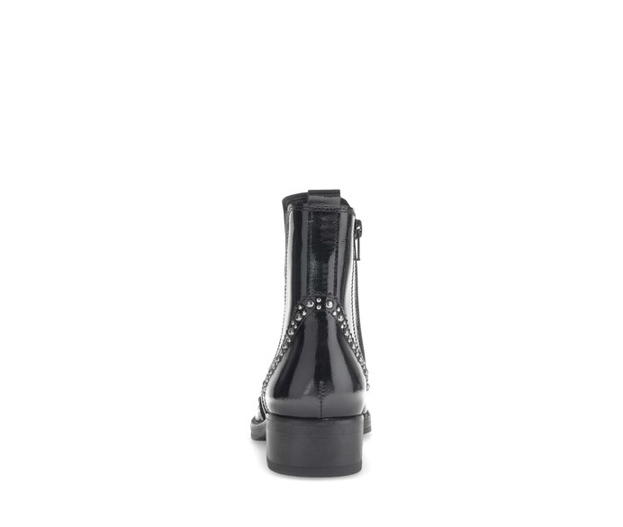 Gabor Chelsea Boot Schwarz - Lackleder