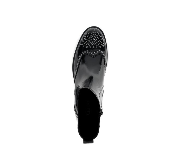 Gabor Chelsea Boot Schwarz - Lackleder