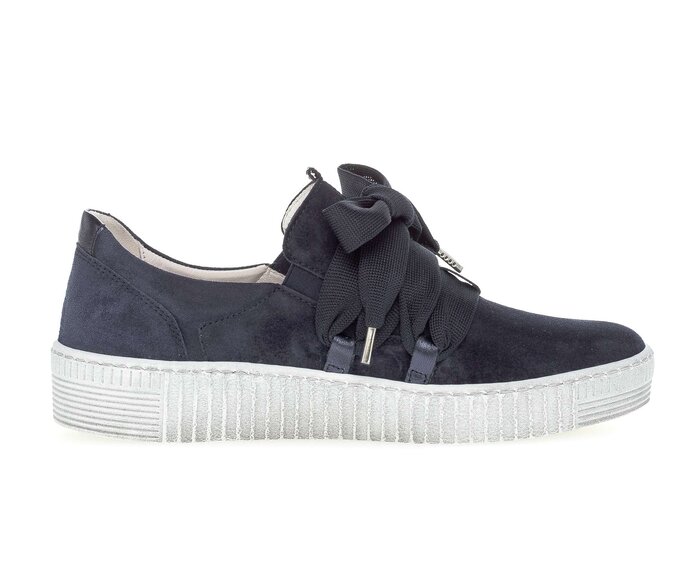 Gabor Sneaker Low Blau - Materialmix Leder