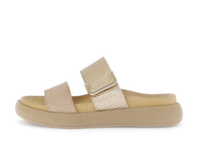 Gabor Pantolette Beige - Materialmix Leder