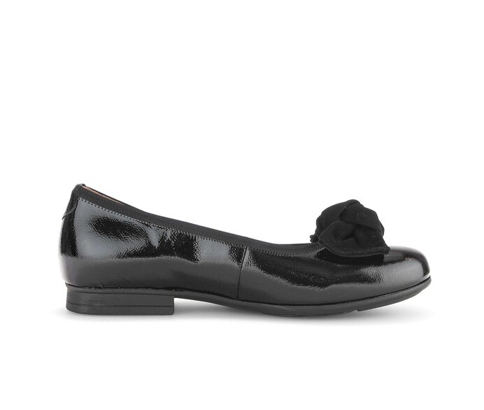 Gabor Eleganter Ballerina Schwarz - Lackleder