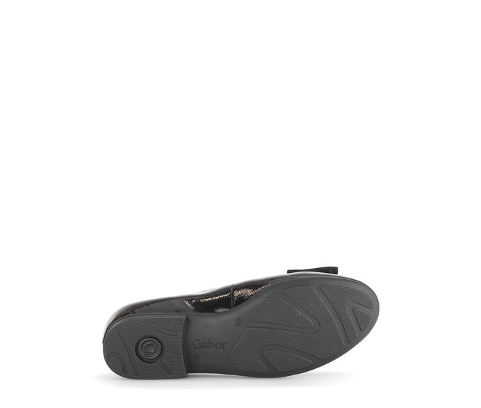 Gabor Eleganter Ballerina Schwarz - Lackleder