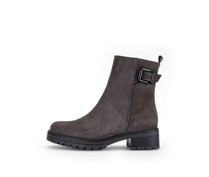 Gabor Sportliche Stiefelette Grau - Rauleder