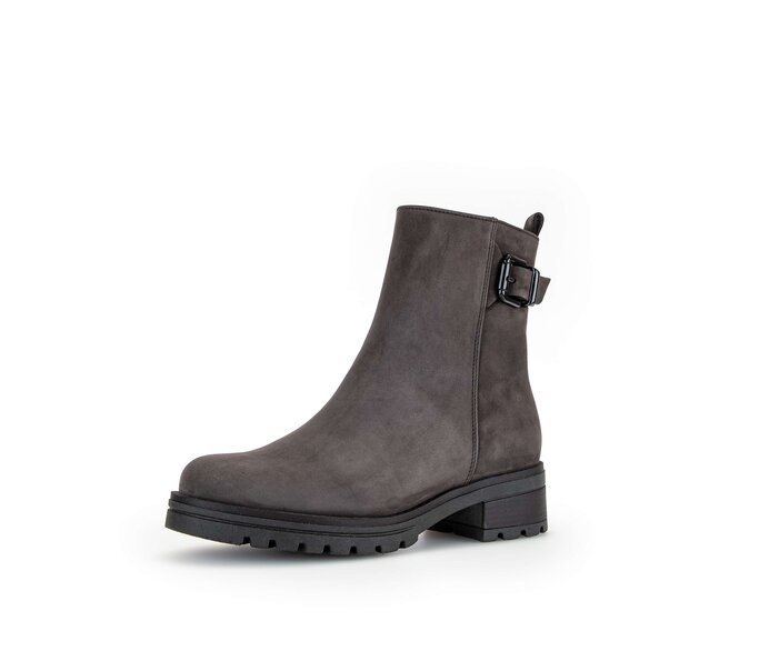 Gabor Sportliche Stiefelette Grau - Rauleder