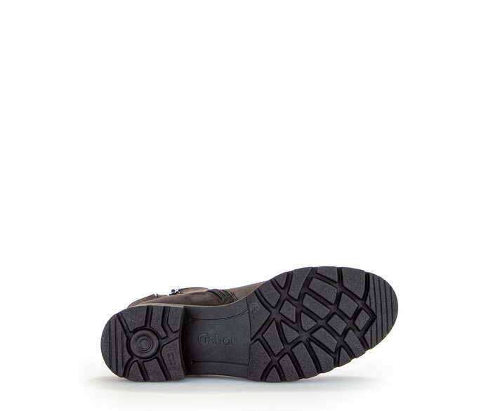 Gabor Sportliche Stiefelette Grau - Rauleder