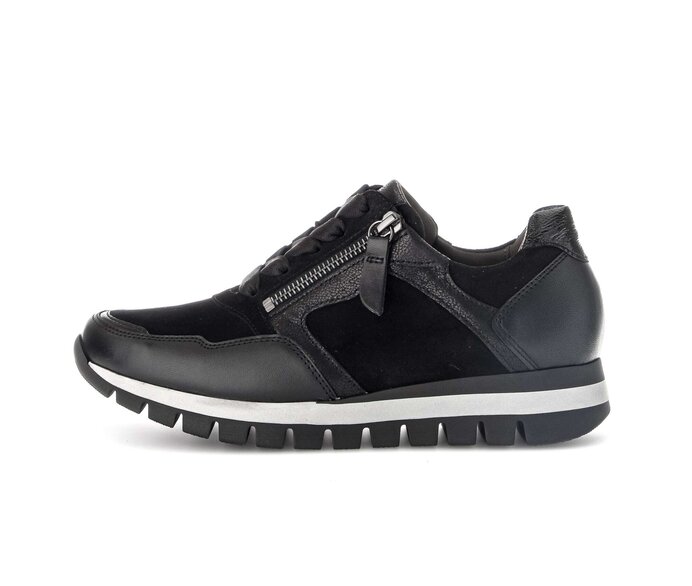 Gabor Sneaker Low Schwarz - Rauleder