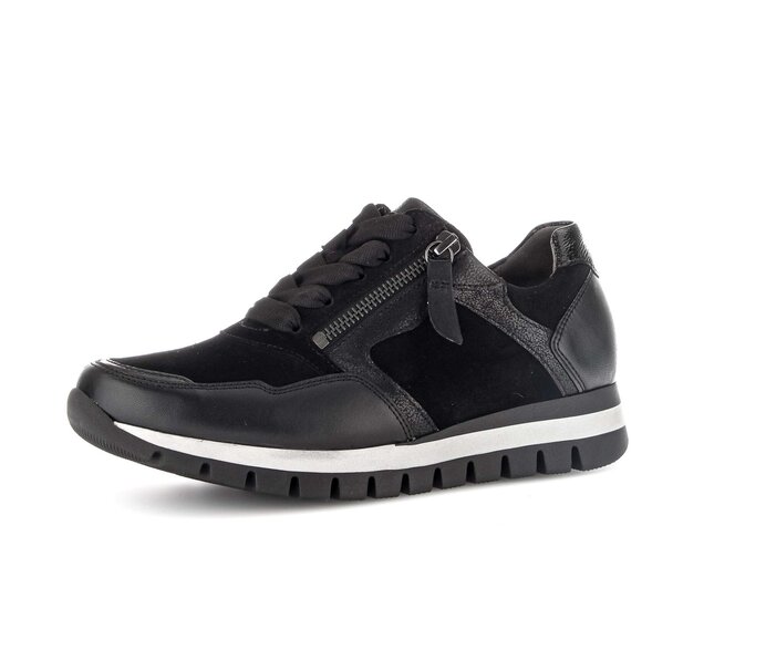 Gabor Sneaker Low Schwarz - Rauleder