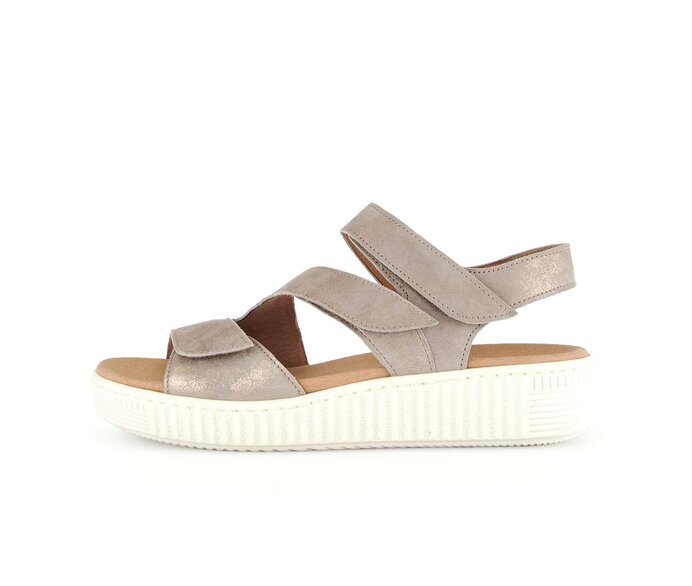 Gabor Plateau Sandale Beige - Effektleder