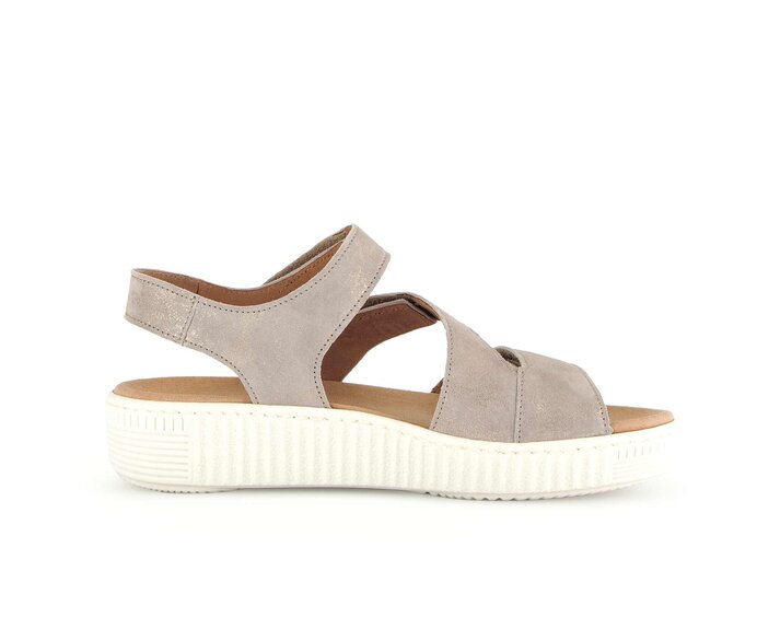 Gabor Plateau Sandale Beige - Effektleder