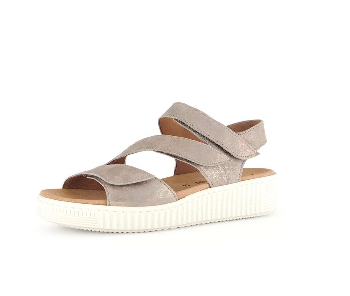 Gabor Plateau Sandale Beige - Effektleder