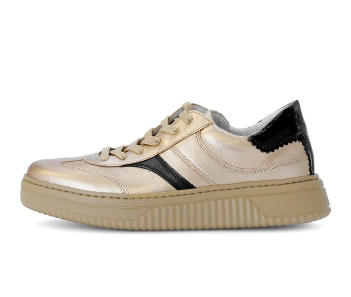Gabor Sneaker Low Gold - Materialmix Leder