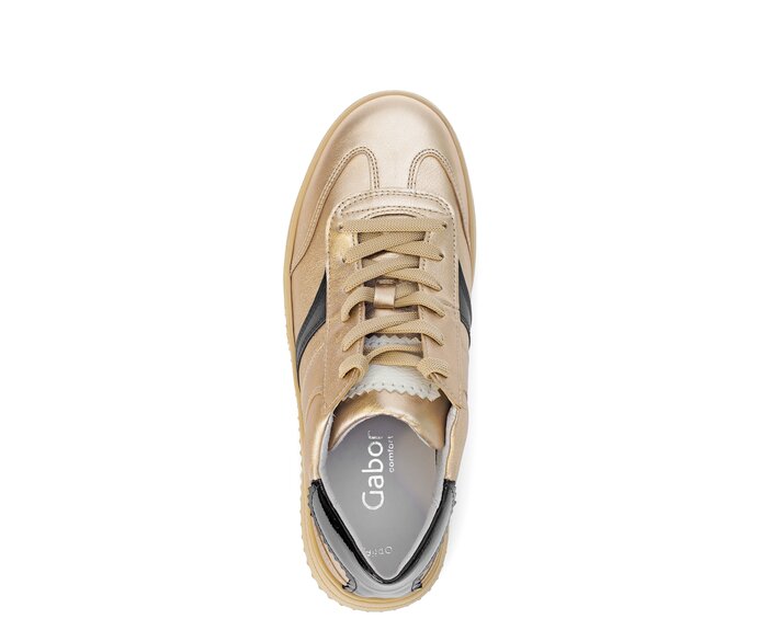 Gabor Sneaker Low Gold - Materialmix Leder
