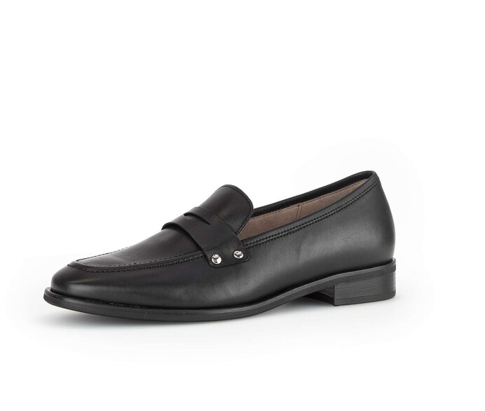 Gabor Slipper Schwarz - Glattleder