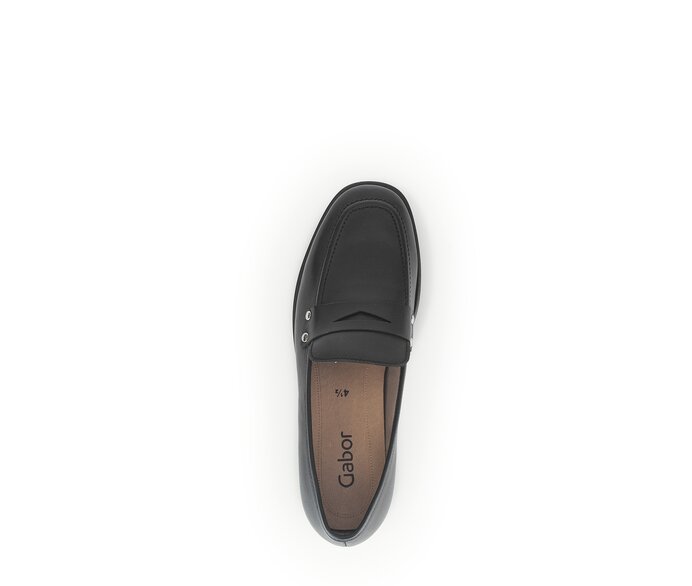 Gabor Slipper Schwarz - Glattleder