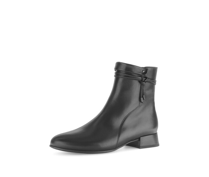 Gabor Elegante Stiefelette Schwarz - Glattleder