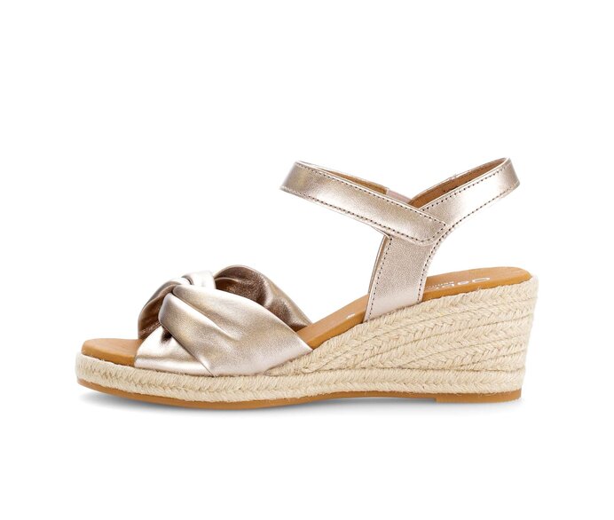 Gabor Keilsandalette Gold - Effektleder