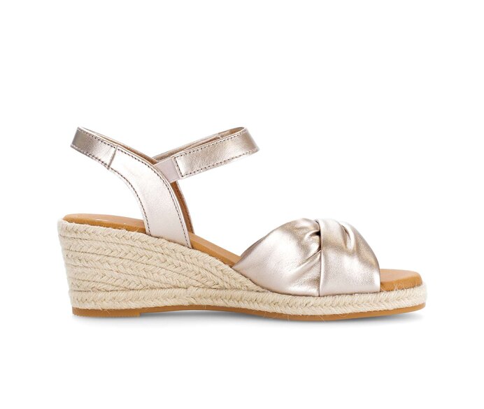 Gabor Keilsandalette Gold - Effektleder