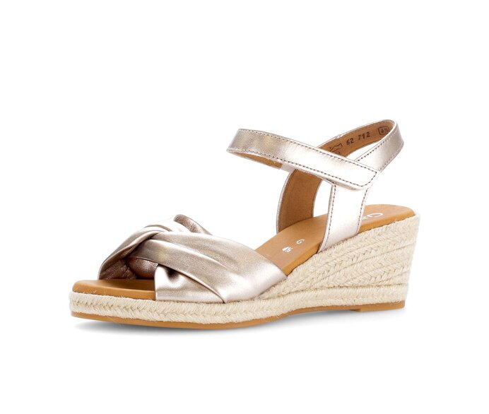 Gabor Keilsandalette Gold - Effektleder