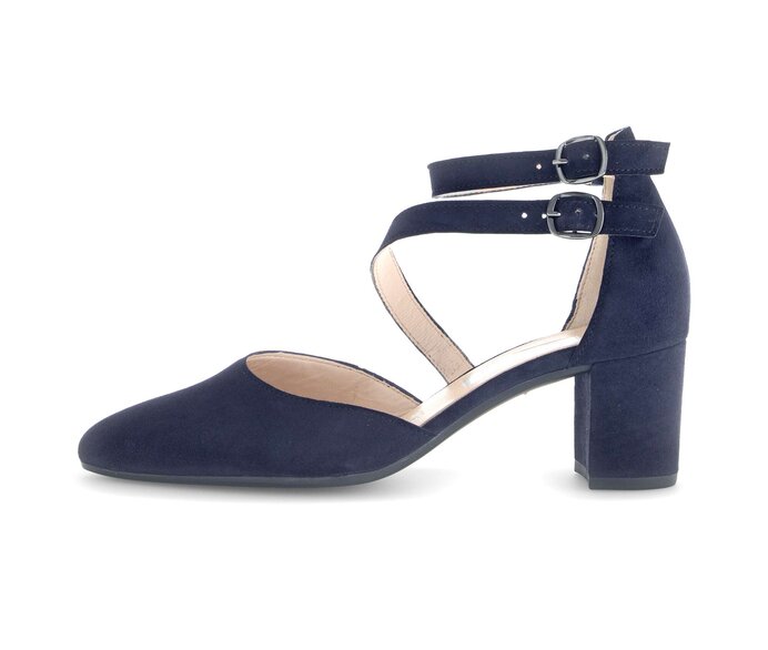 Gabor Spangenpumps Blau - Rauleder