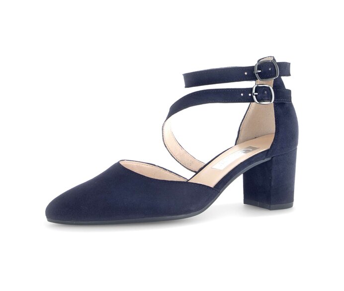 Gabor Spangenpumps Blau - Rauleder