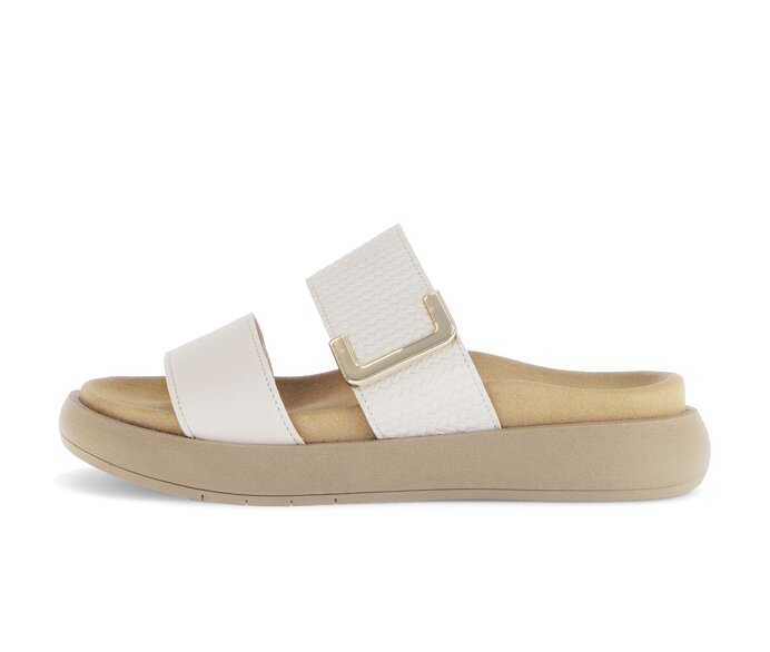 Gabor Pantolette Beige - Materialmix Leder