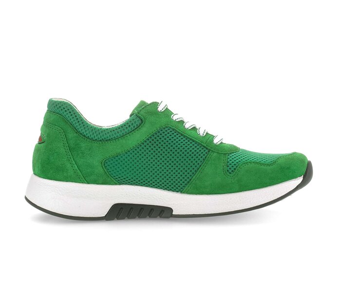 Gabor Sneaker Low Grün - Materialmix Leder