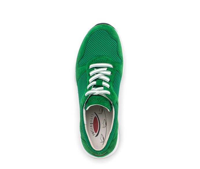 Gabor Sneaker Low Grün - Materialmix Leder