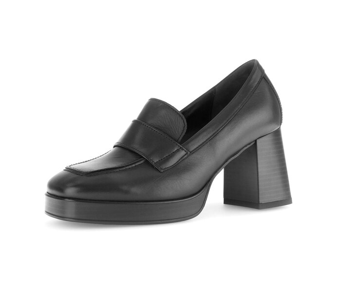 Gabor Hochfrontpumps Schwarz - Glattleder
