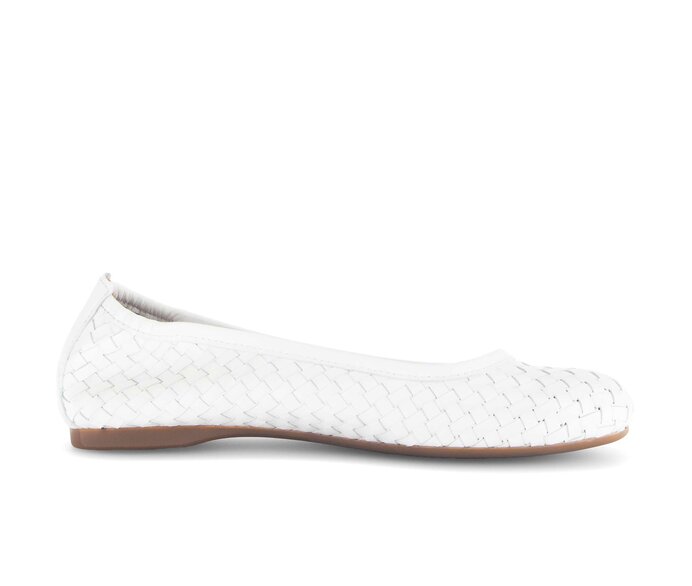 Gabor Eleganter Ballerina Weiß - Glattleder